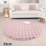 coussin doux blanc gris rose vert peluche moderne diametre 35cmwasher