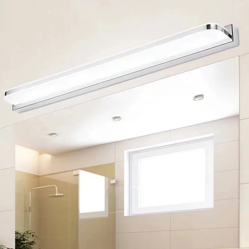 lampe salle bain moderne blanc chrome acier inoxydable fixée mur éclairage quotidien chambre coucher