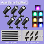 spot lumineux led rvb moderne noir toucher rail 220v flux lumineux variable certifié rohs