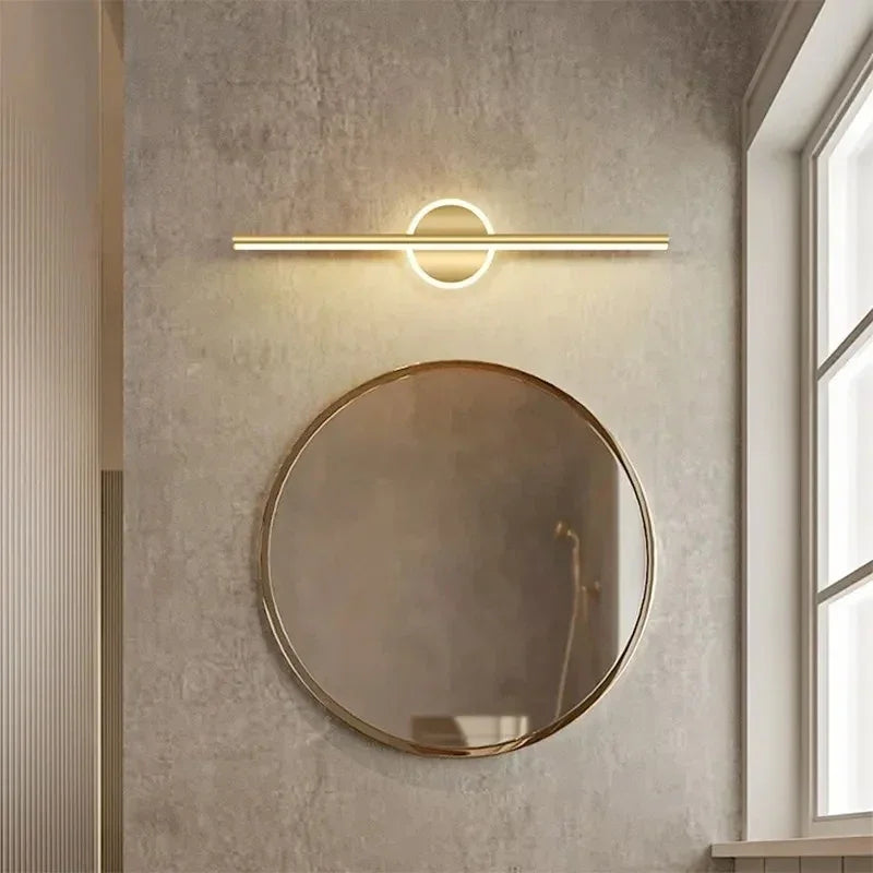 lampe murale led moderne blanche dorée brillante minimaliste éclairage quotidien chambre cuisine salle manger