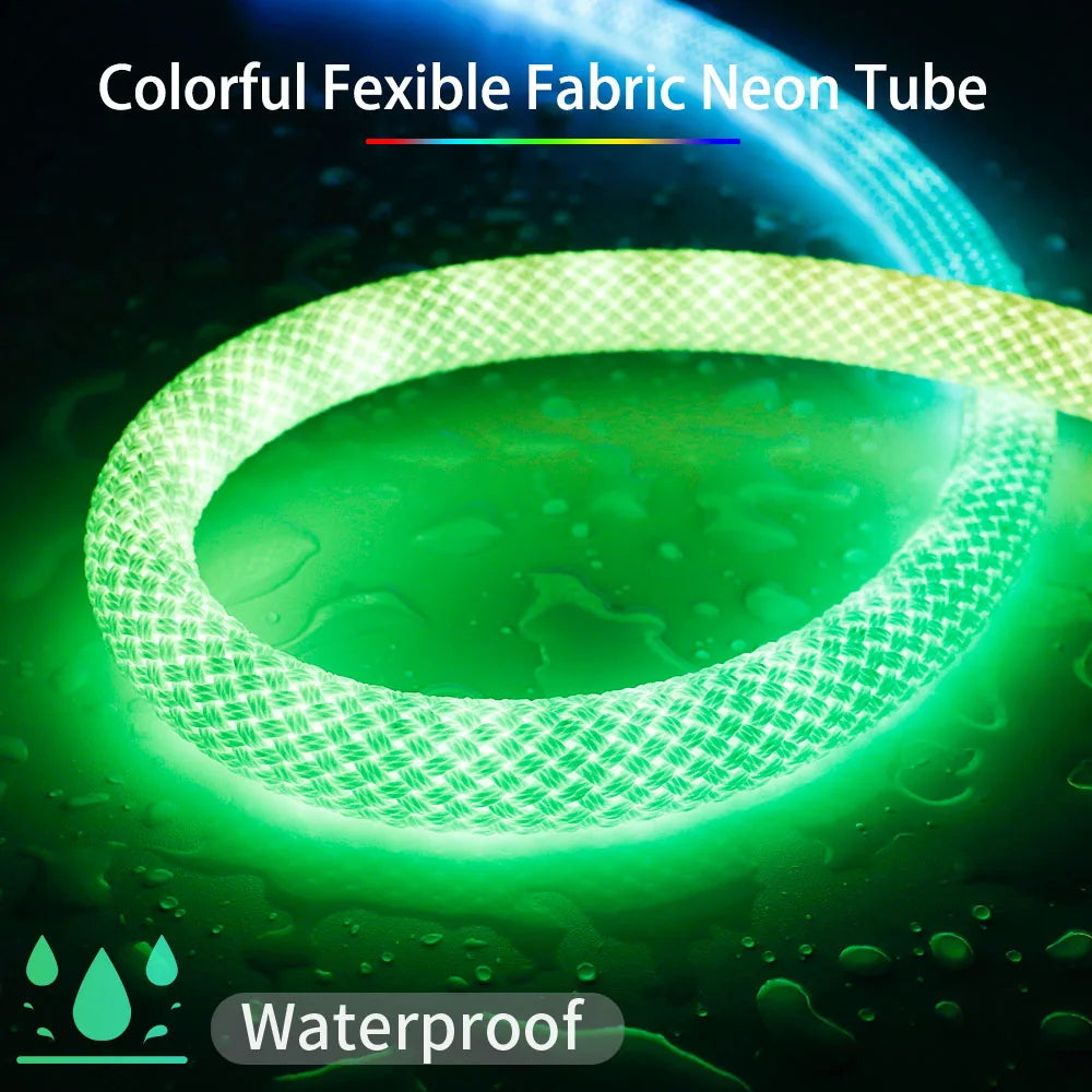 tube néon flexible maille fine vert rose bleu jaune moderne led rgbic ws2812b