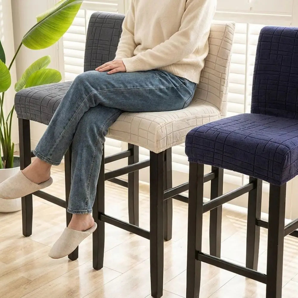 housses chaise carreaux vert gris moderne adhésif extérieur mariage opaques polyester coton adjustable