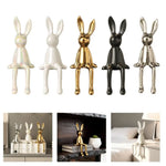 figurine céramique moderne blanc noir doré argenté pailleté minimaliste salon entrée armoire TV ornement