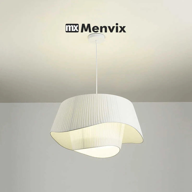 lampe suspendue moderne blanche rayures verticales salon chambre éclairage 50cm 60cm 80cm led flux