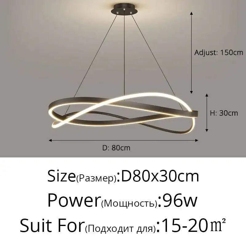 suspension lumineuse moderne minimaliste noir blanc anneau lune opale salle étude chambre