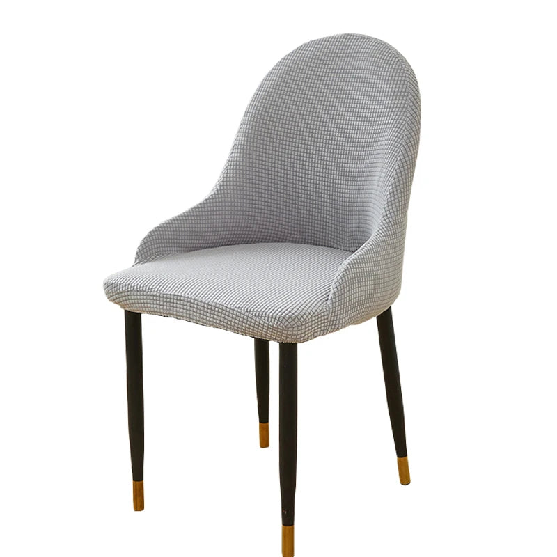 chaise moderne vert olive tissu carreaux pieds noirs boutons dorés amovible lavable polyester élasthanne