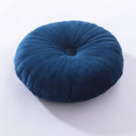 coussin rond velours brodé mousse pu polyester moderne orange jaune gris roseversible non amovible