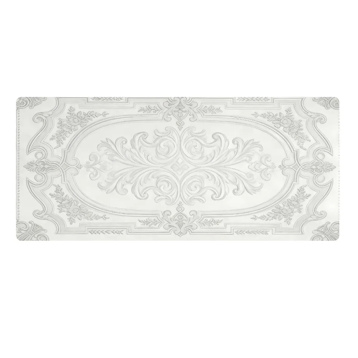 tapis souris blanc gris ornements floraux geometriques classique gaming accessoire polyester