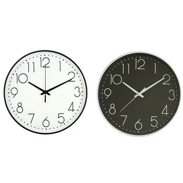 horloges murales modernes facilement lisible blanc noir gris clair cadran chiffres arabes surface lisse