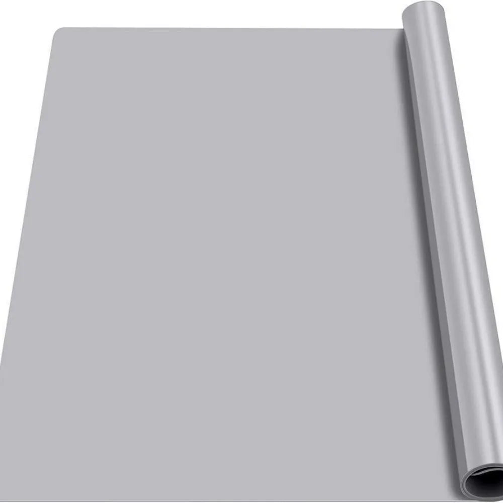 tapis cuisine silicone rectangulaire moderne antidérapant imperméable noir blanc gris table manger