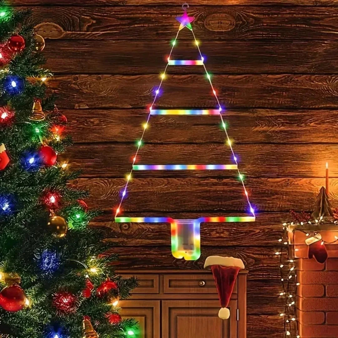 décoration noël guirlande lumineuse père noël multicolore rouge vert jaune bleu moderne opaque