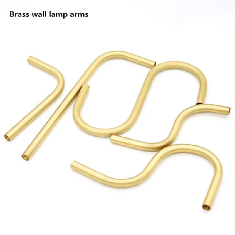 bras lampe murale moderne doré lisse plaque fixation métal