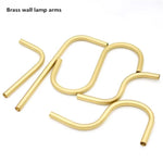 bras lampe murale moderne doré lisse plaque fixation métal