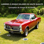 lumière solaire sol 16 led moderne argentée extérieure autonome ip65 inoxydable minimaliste