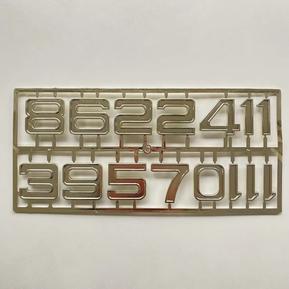 plaque chiffres relief moderne noir doré vert blanc kit diy fixations maison horloge murale