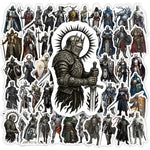 sticker armure chevalier épée bouclier adhésif vinyle transparent moderne diy scrapbooking journal portable téléphone