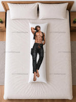 coussin imprimé leon kennedy homme musclé moderne blanc polyester lit douillet 35x100cm