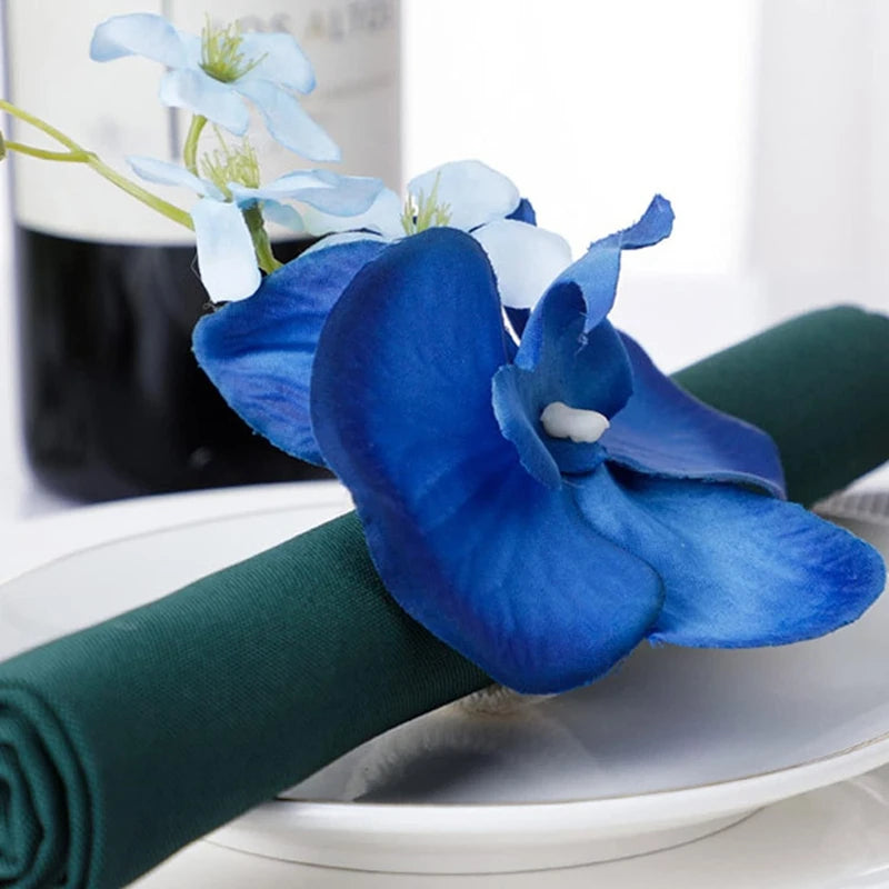 Porte-serviette en forme d'orchidée avec petites fleurs