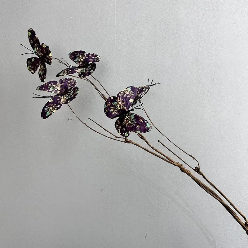 branche fleur artificielle papillons décoratifs mariage fête maison décoration intérieure moderne