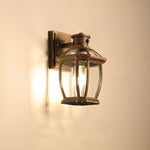 lampe murale transparente classique éclairage extérieur résistant bronze verre aluminium jardin