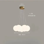 suspension lumineuse moderne blanc boules verre translucides 19 têtes fixée câbles