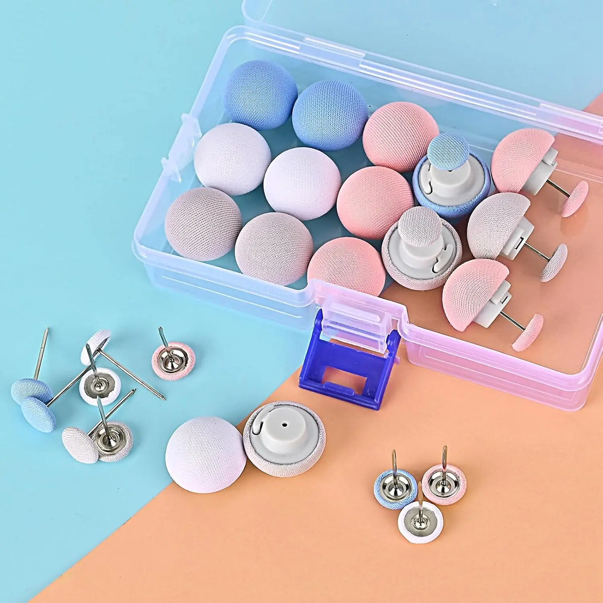 boucles suspension adhésives rose bleu gris blanc modernes minimalistes 16pcs 20pcs