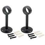 support rideau moderne vis fixations plaques noir argenté coton maille tissu