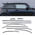 accessoires voiture mini cooper noir moulures decoratives adhésives avant fenetres sportives