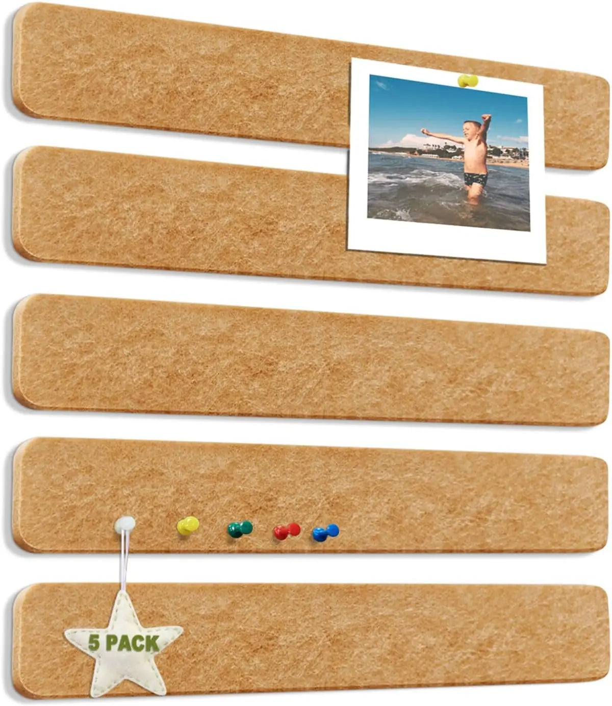 panneau liège marron clair moderne pratique adhésif agrafes cartes pinceaux clips organisation murale affichages