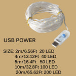 guirlande lumineuse led dorée blanc moderne 10m 20m adaptateur usb decoration noel mariage