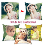 coussin carré imprimé photo moderne blanc décoratif lit mariage voiture chaise sofa tat polyester
