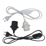 Kit suspension moderne lampe E27 noir blanc interrupteur câble 1,8m plug eu us