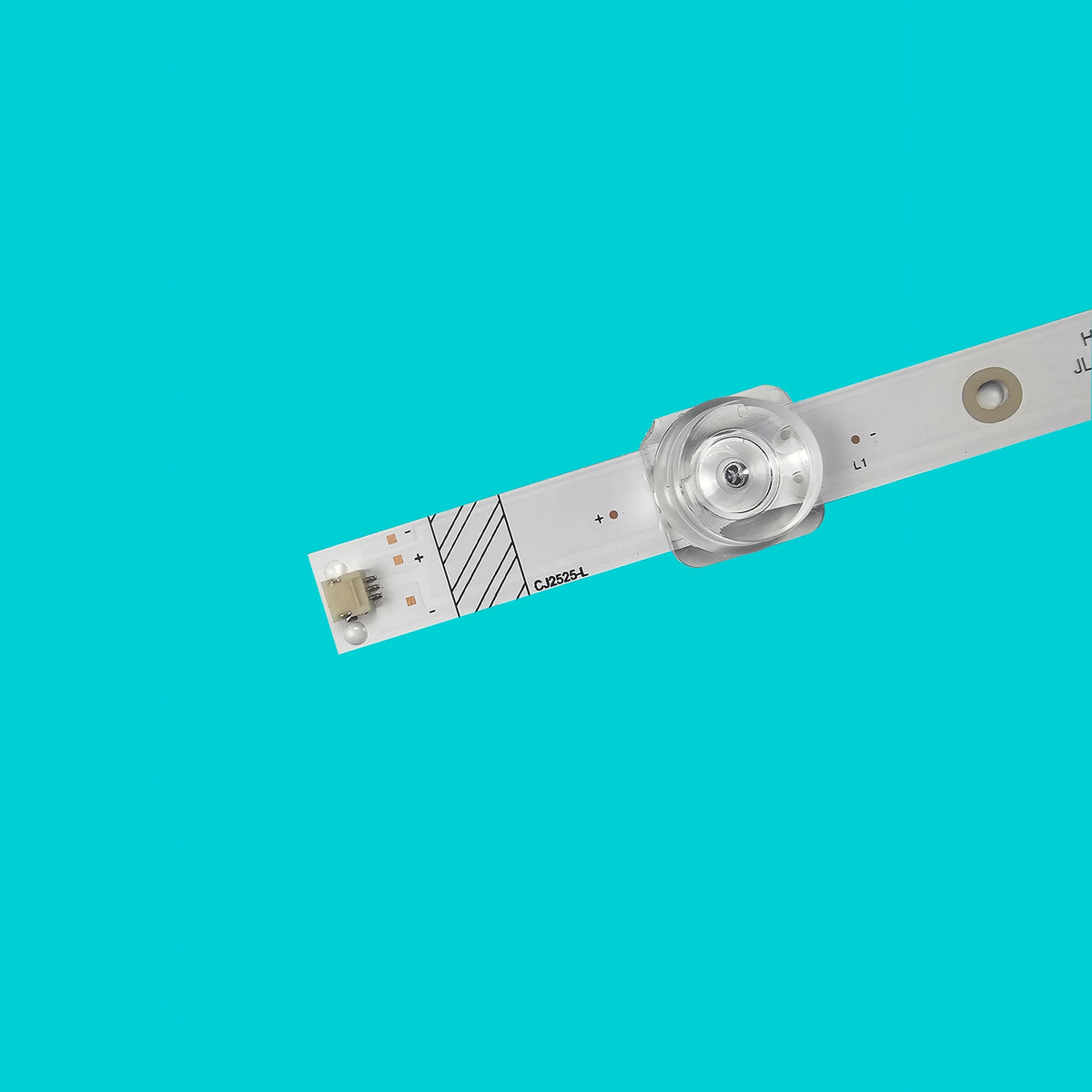 bande lumineuse led blanc rayures noires modernes connecteurs électriques fixations numéros série