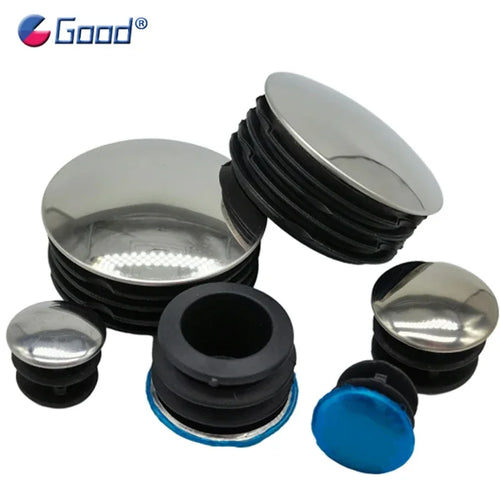 cache tube rond adhésif protecteur pied meuble plastique noir bleu argent finition lisse moderne