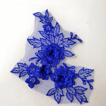 applique textile fleurs brodées doré clair mariage tissu microfibre 3d opaquement broderie fine