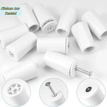 bouchons support rideau blancs lisses modernes vis fixations 41mm longueur 20mm diamètre 8pcs