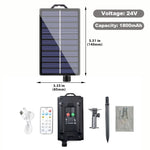 guirlandes led solaires 24v modes flash télécommande panneau lithium charge usb moderne