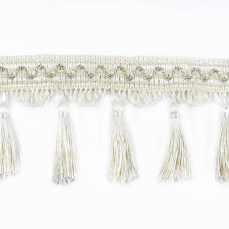 ruban pompons violet marron doré décoration mariage tissu polyester franges élégant accessoire broderie tassel