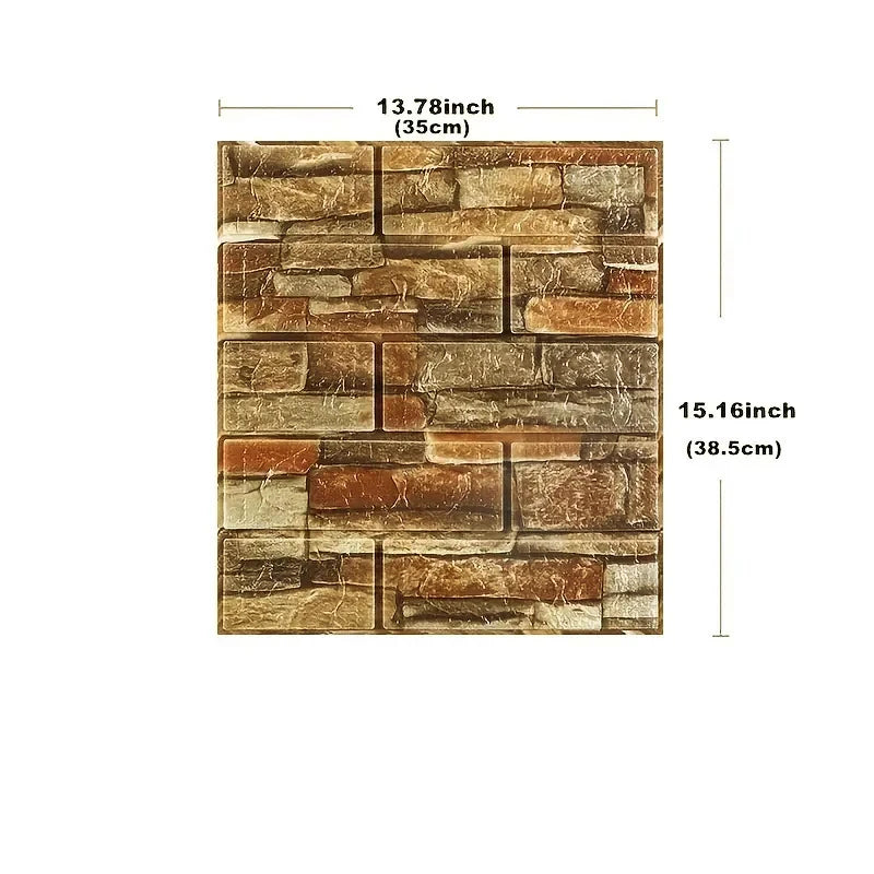 papier peint mural adhésif 3d effet brique texture moderne gris marron beige décoration