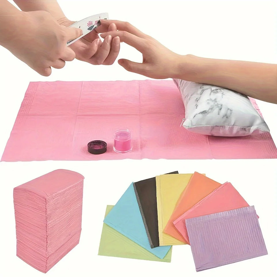 serviettes jetables violet blanc rose rayures horizontales modernes 100 pièces coussin repos main emballage