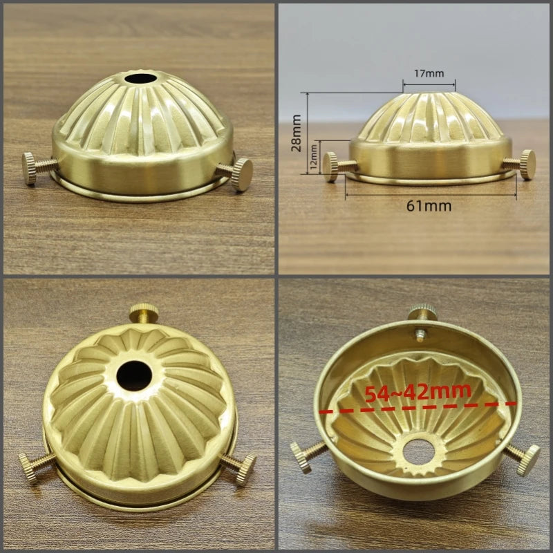 socle lampe doré lisse opaque classique fixations brasure laiton haute qualité