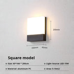 lampe murale led moderne minimaliste noir blanc ip65 extérieure