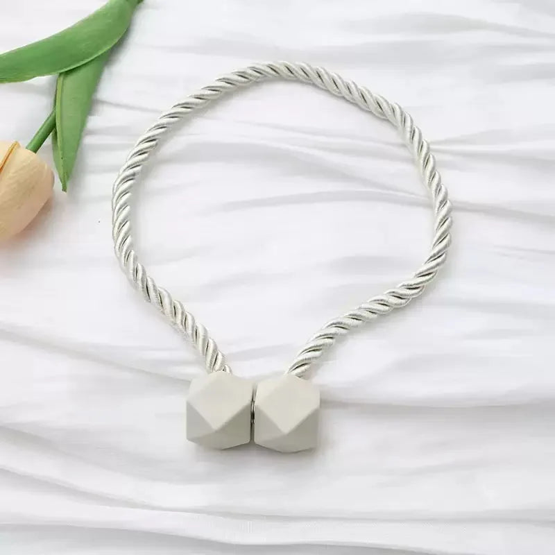 boucles rideau adhésives modernes corde torsadée forme cube plusieurs couleurs minimalistes