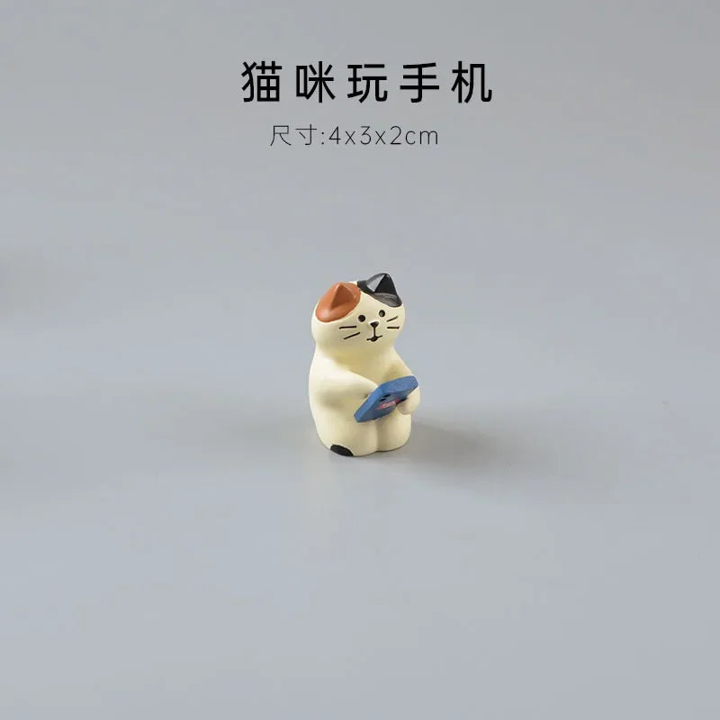 figurines animaux mignonnes résine strawberries fruits décor maison kawaii blanc rose beige rouge cartoon