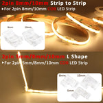 connecteurs ruban led cob smd transparent modernes adhésifs 5mm 8mm 10mm(rgb cct)
