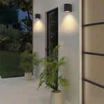 applique murale led impermeable ip65 contemporaine 5w noir fixations murales aluminium