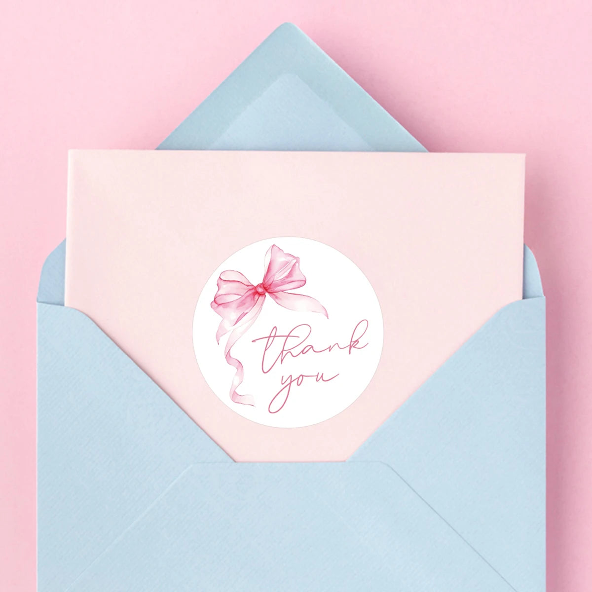 autocollants thank you blanc rose adhésifs modernes élégants sacs biscuits fêtes scrapbook fournitures entreprises