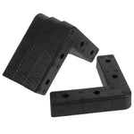 supports d'angle meubles noir industriels modernes trous vis rehausseurs pieds plastique lot quatre