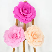 fleur artificielle rose vif pêche blanche romantique décoration intérieure 30cm 20cm haute tige métallique
