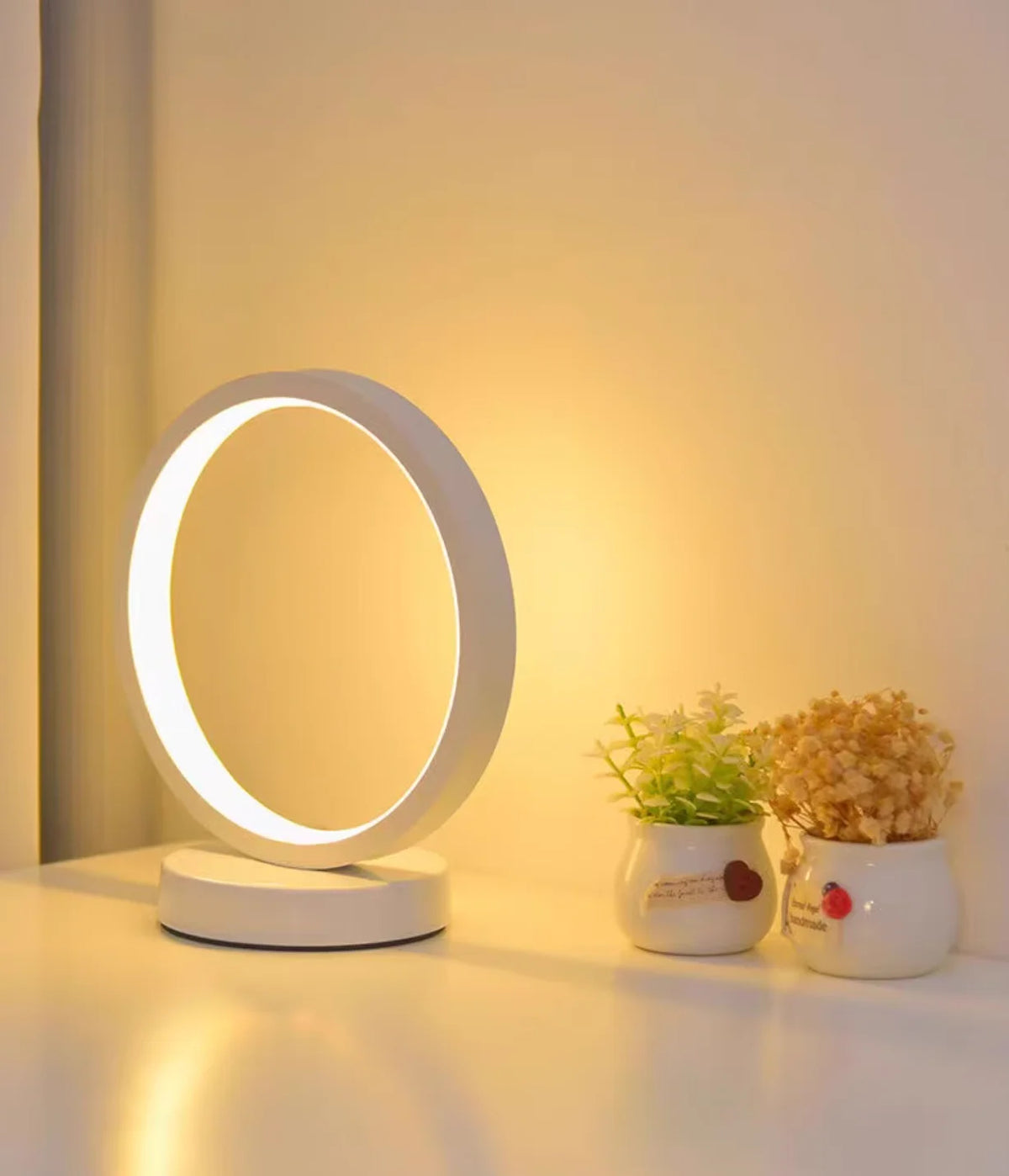 lampe table led blanc moderne minimaliste 17cm 10cm adhésif câble usb certifiée ccc cqc
